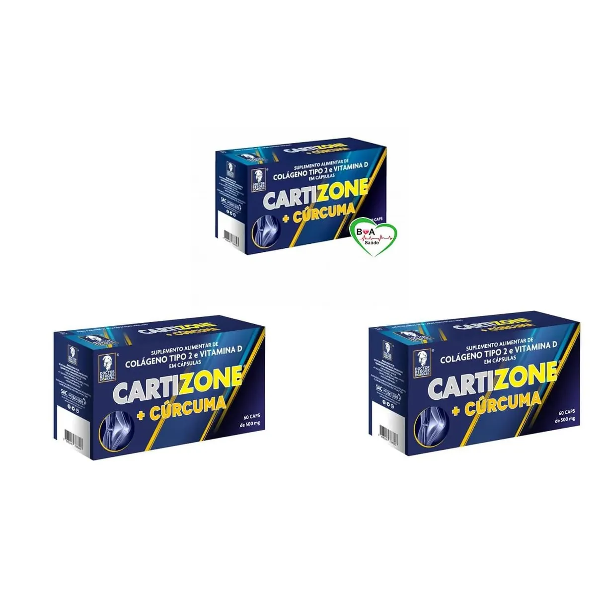 Cartizone colageno + cúrcuma tipo II 500mg C/60 Cápsulas