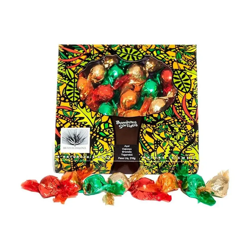 Caixa De Bombom Sextavada 210g Frutos Da Amazonia