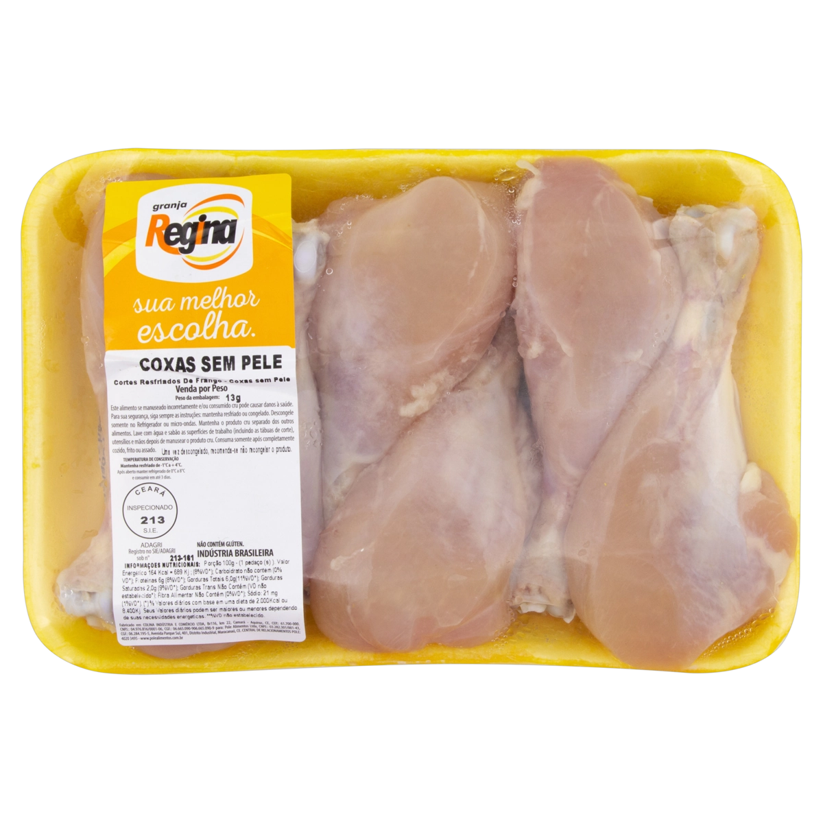 Coxa De Frango Resfriada Sem Pele Granja Regina