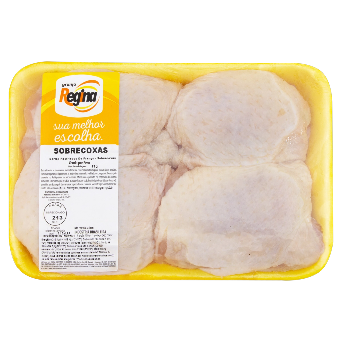 Sobrecoxa De Frango Resfriada Granja Regina