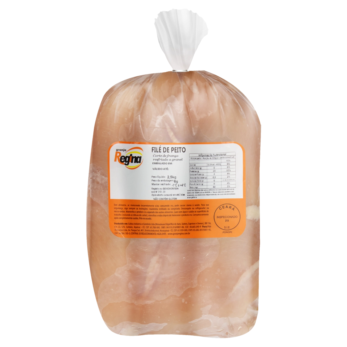 Filé De Peito De Frango Resfriado Granja Regina 2,5kg