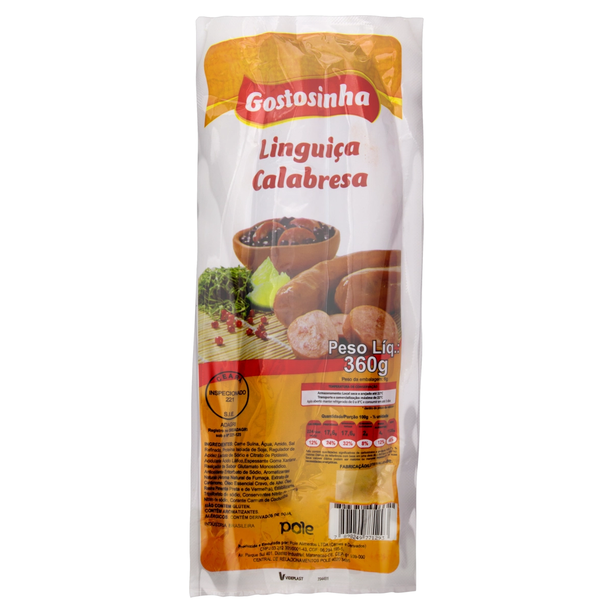 Linguiça Calabresa Gostosinha 360g