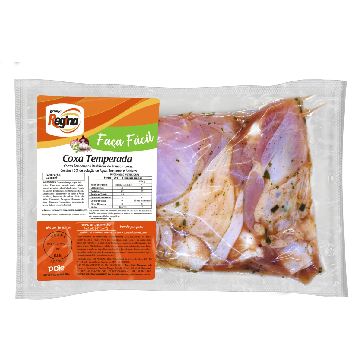 Coxa De Frango Resfriada Temperada Granja Regina Faça Fácil