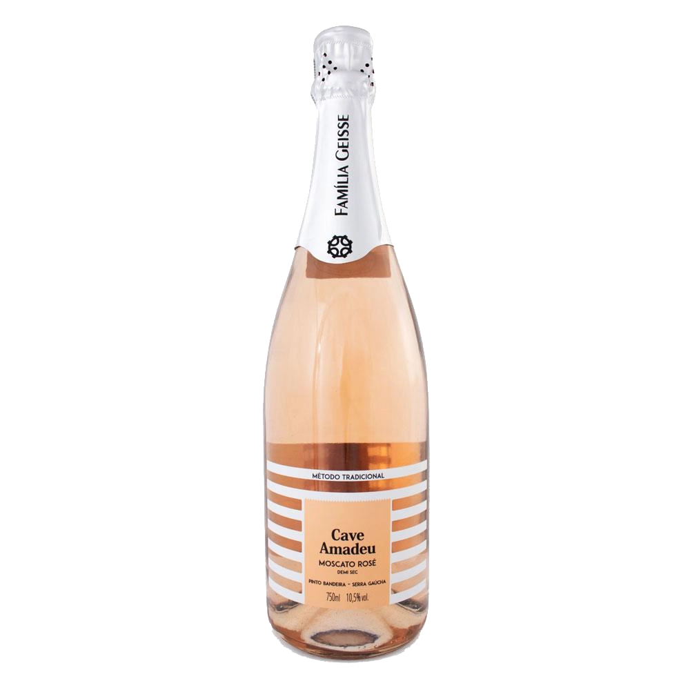 Espumante Cave Geisse Amadeu Moscatel Rose Demi - Sec Brasil 750 ml