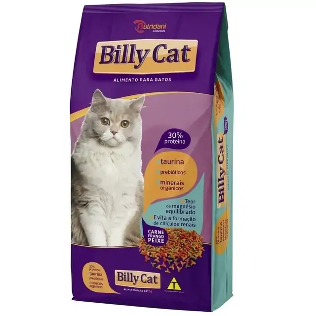Racao P/gato Billy Cat 1kg Carn/mix