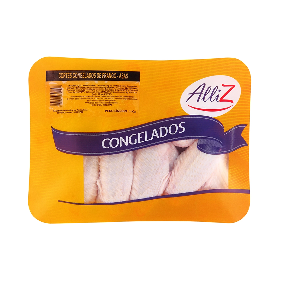 Asa De Frango Alliz 1kg Cong Bdj