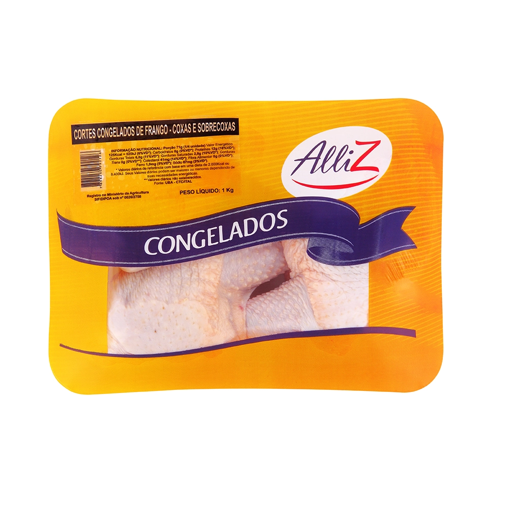 Coxa/sobrecoxa Alliz 1kg Frango Cong Bdj