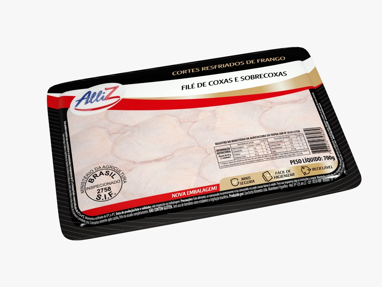 Coxa C/sobrecoxa Fgo Resf Alliz 700g