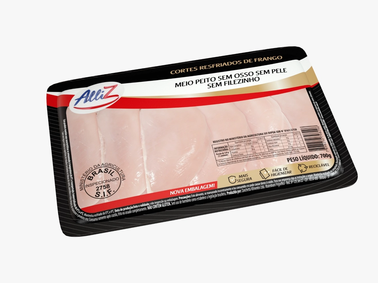 Meio Peito Fgo Resf Alliz 700g