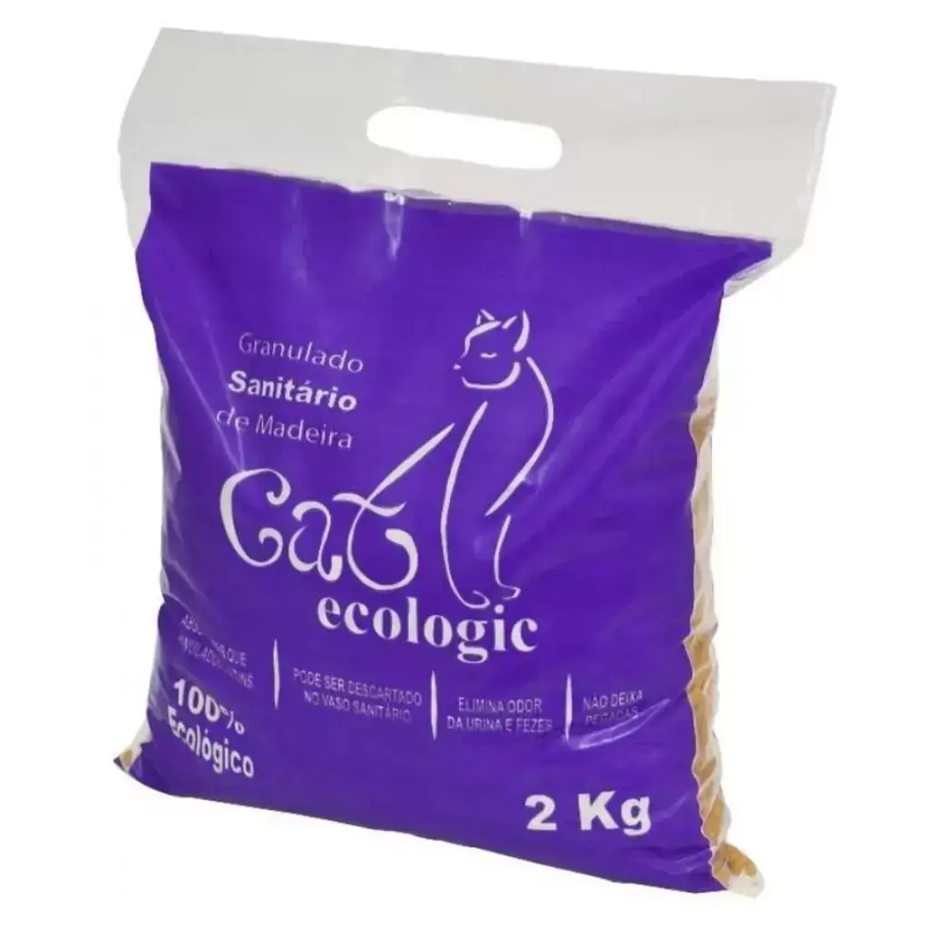 Granulado Sanitário de Madeira para Gatos 2 Kgs - Cat Ecologic