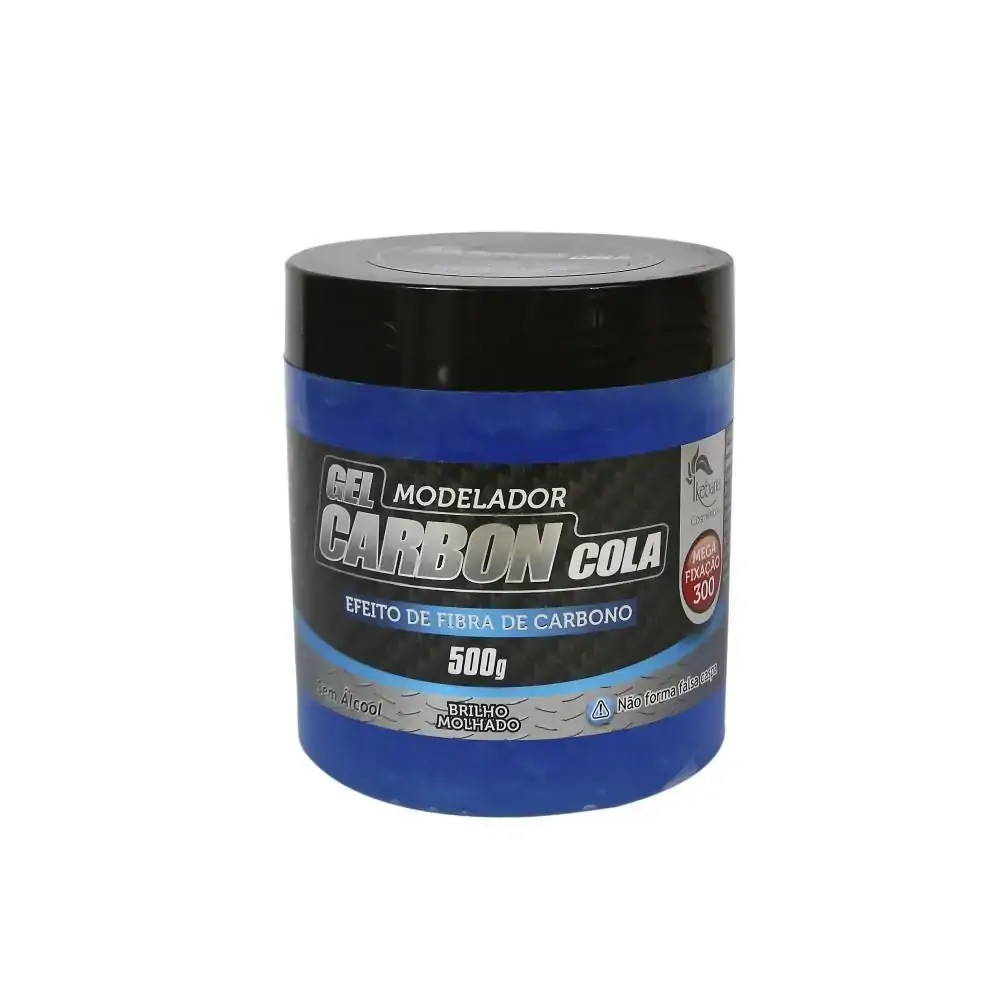 Gel Fixador Tribal Carbon Cola 500g Azul