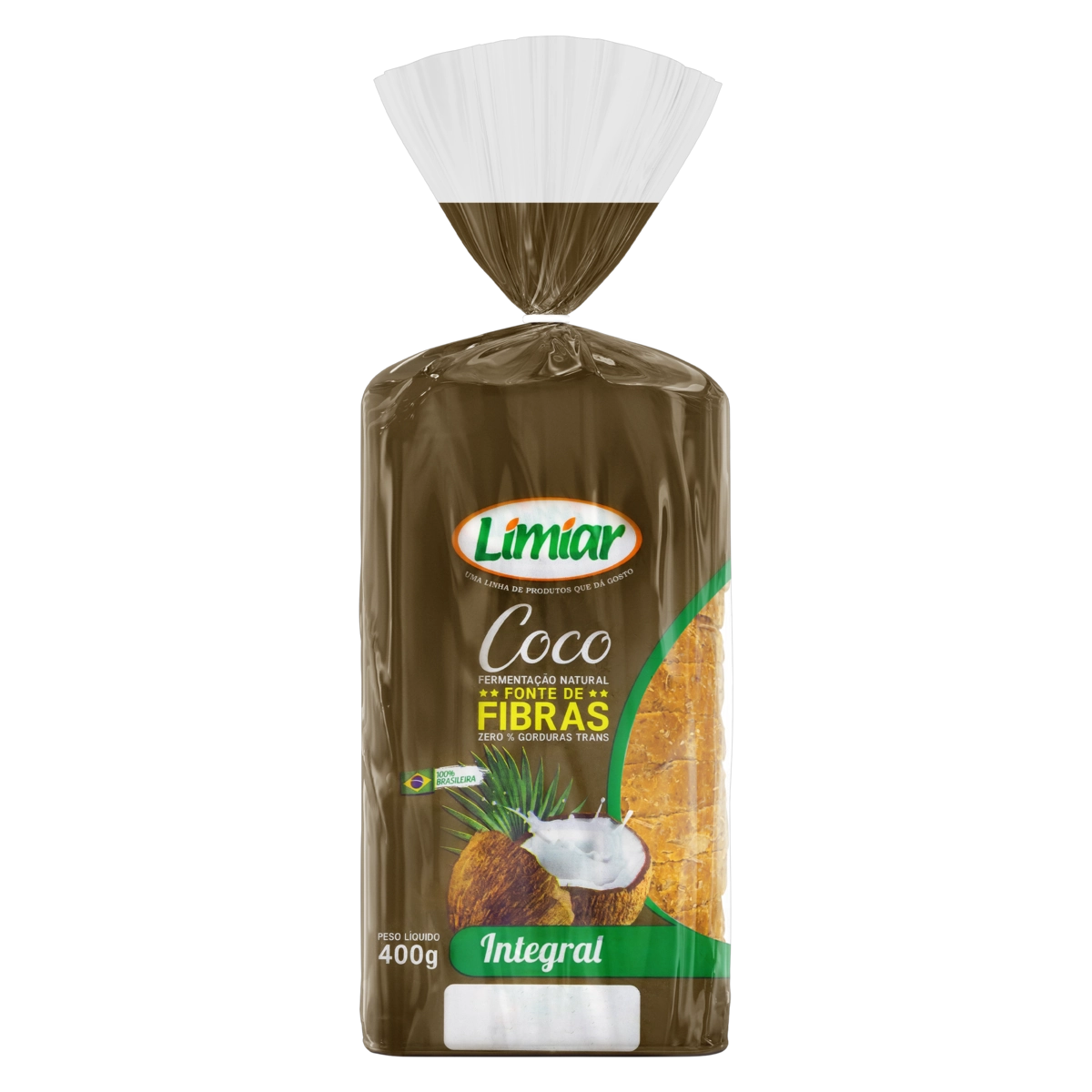 Pão Integral Coco Limiar Pacote 400g