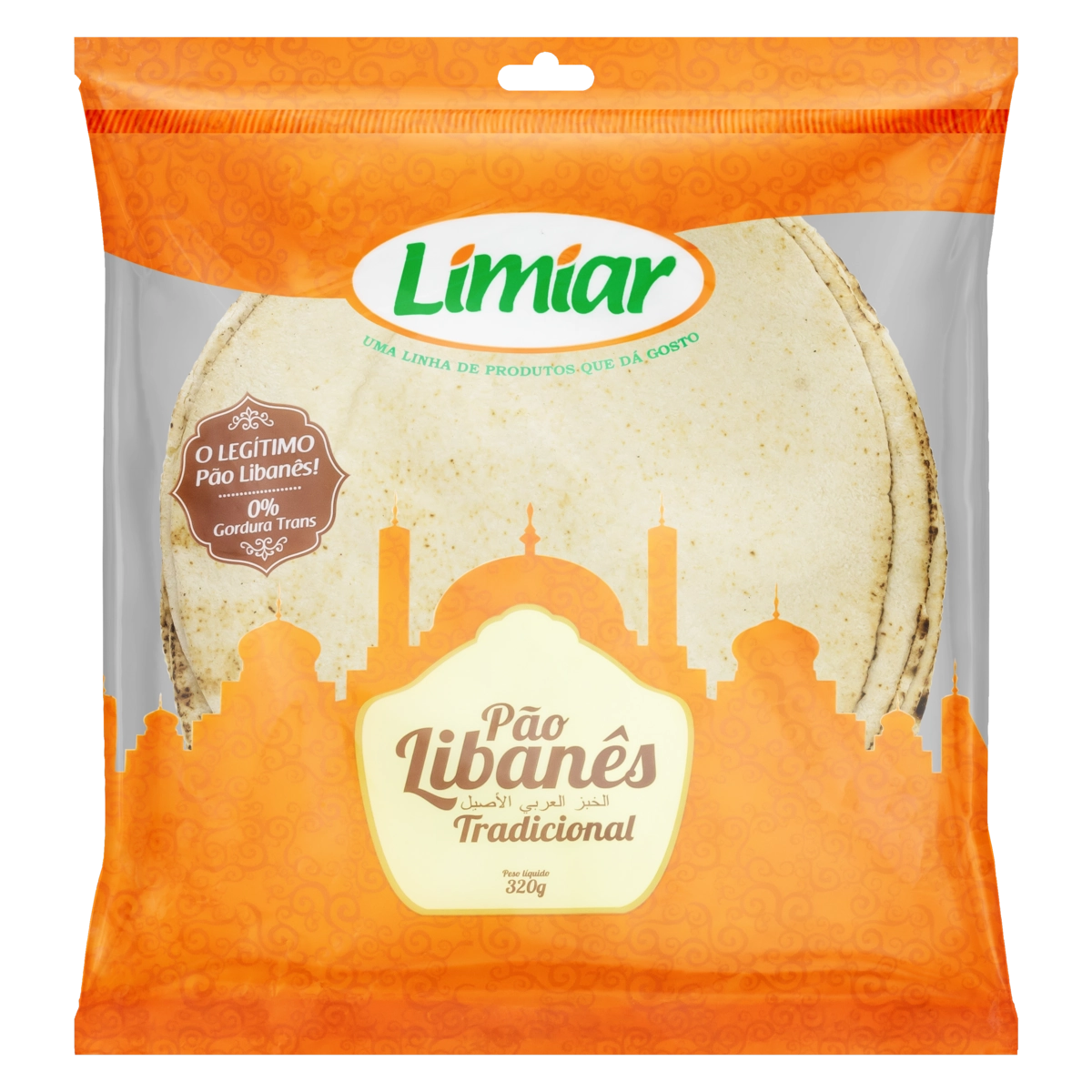 Pão Libanês Tradicional Limiar Pacote 320g