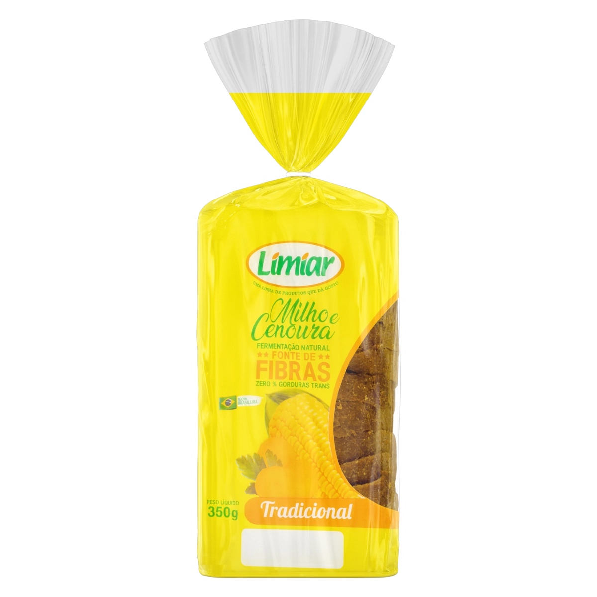 Pão Milho E Cenoura Tradicional Limiar Pacote 350g