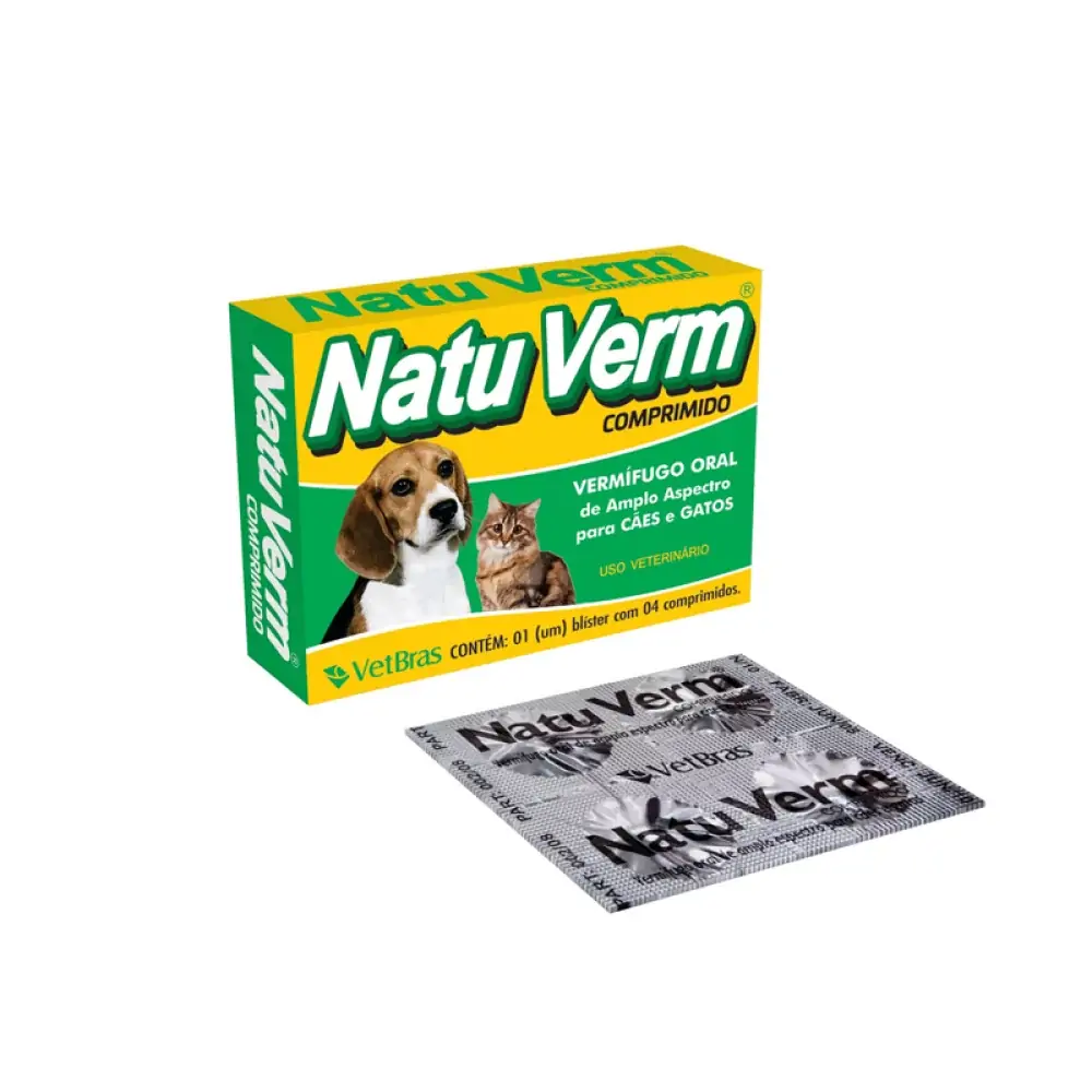 Natu Vermifugo Comprimido C/4 Pet Vetbra
