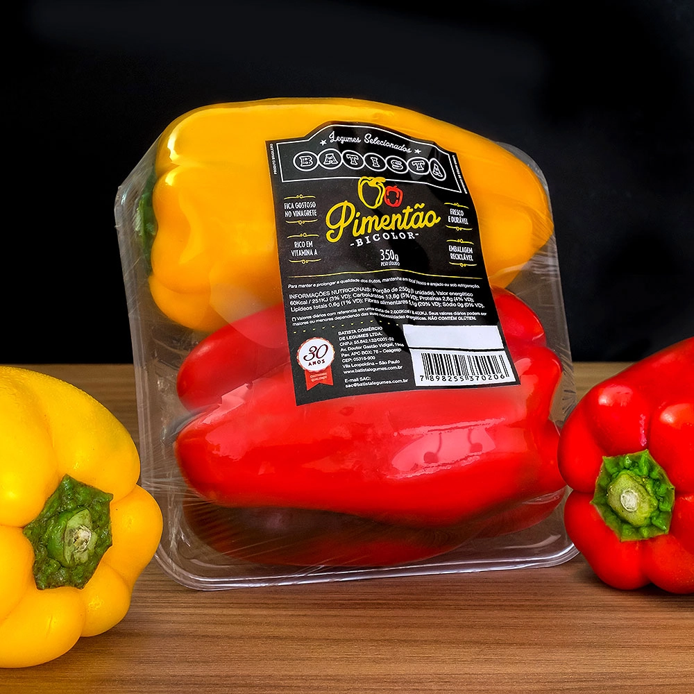 Pimentao Bicolor Vermelho/amar 350gr