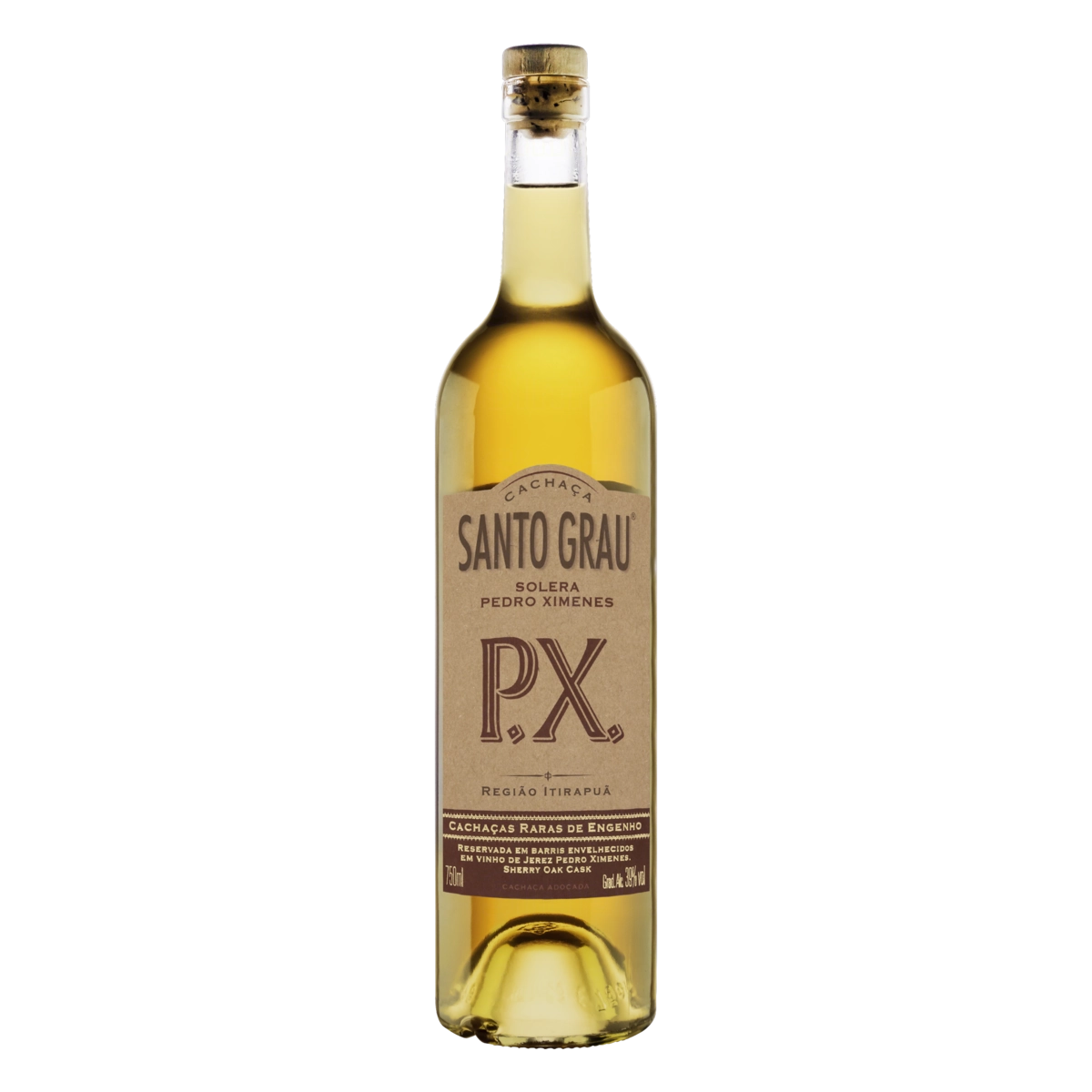 Cachaça Adoçada Solera Pedro Ximenes Santo Grau Garrafa 750ml