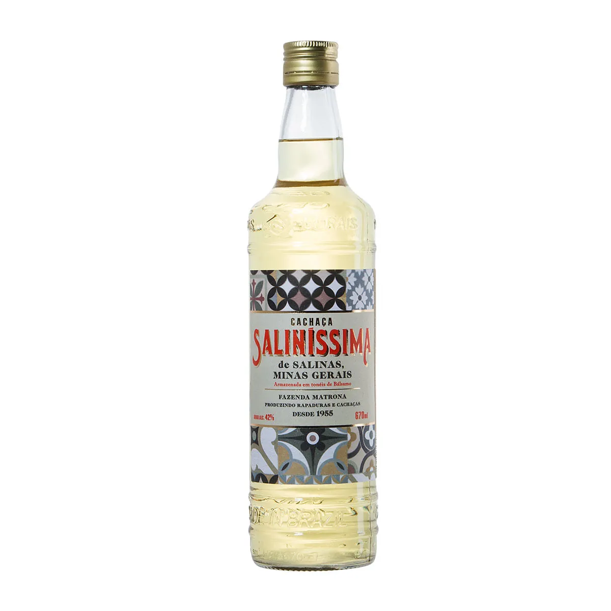 Cachaça Bálsamo Saliníssima Garrafa 670ml