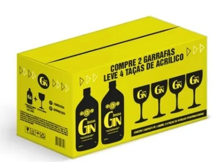 Kit Gin Becosa 1l 4 Tacas