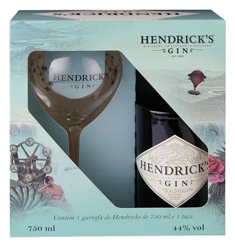 Kit Taça Gin Hendricks Garrafa 750ml