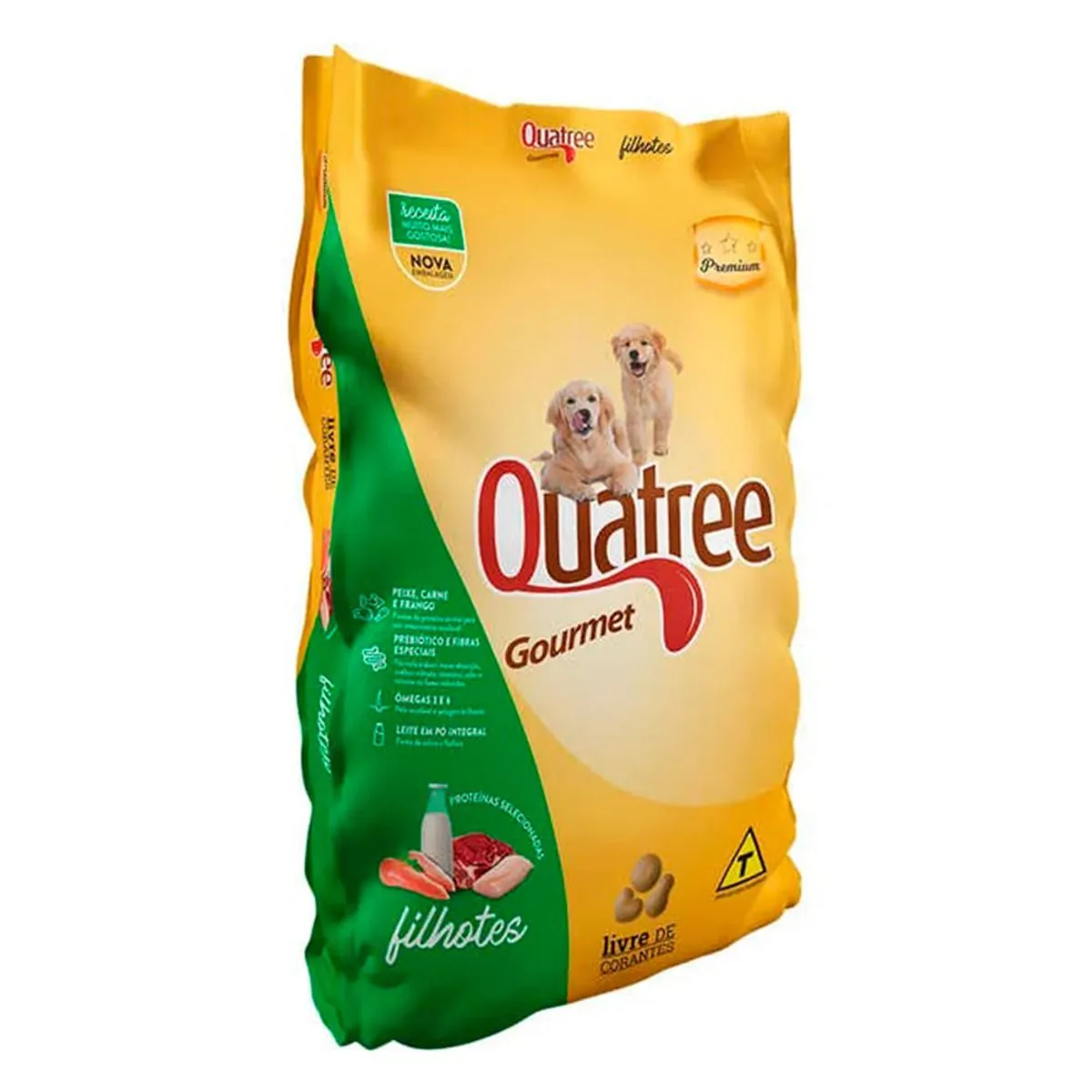 Ração Quatree Gourmet Sabor Peixe, Carne E Frango Para Cães Filhotes 3kg