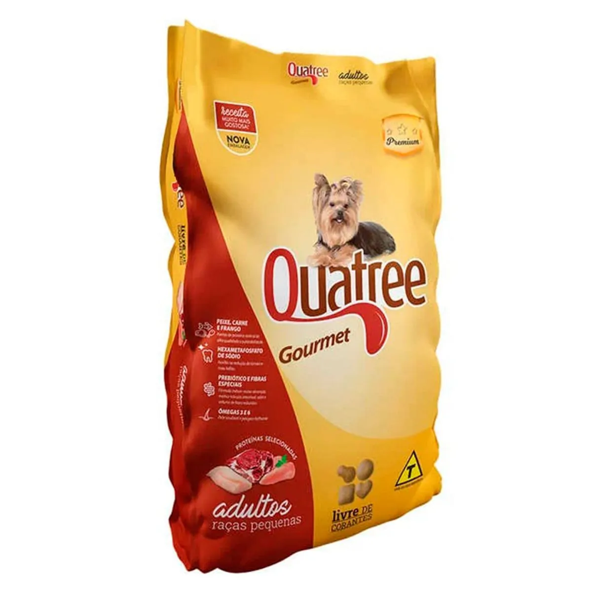 Ração Quatree Gourmet Sabor Peixe, Carne E Frango Para Cães Adultos Raças Pequenas 3kg