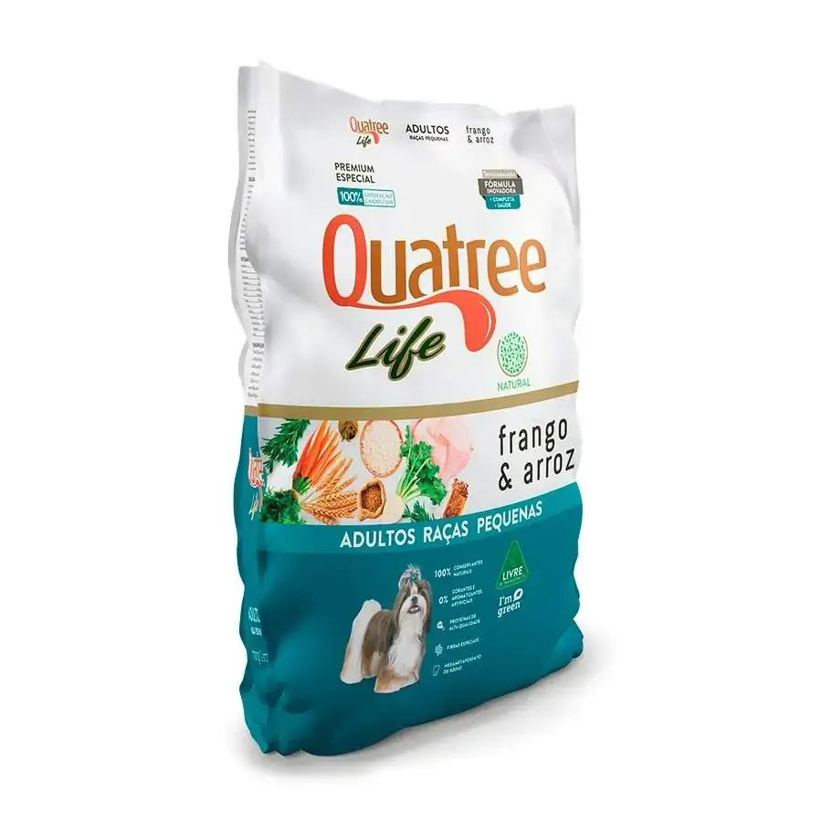Racao Quatree Life Cao Ad/rp Frg E Arroz 1kg