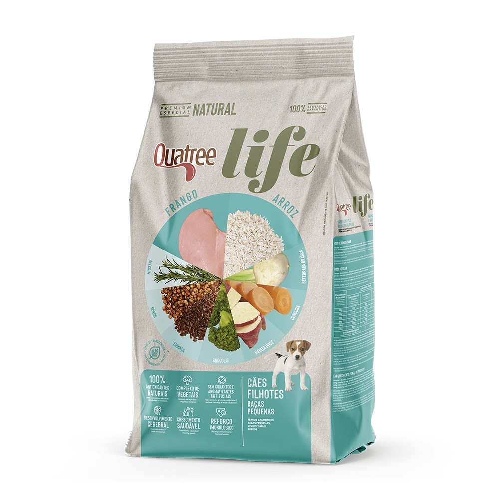 Racao Quatree Life Cao Fi/rp Frg E Arroz 1kg
