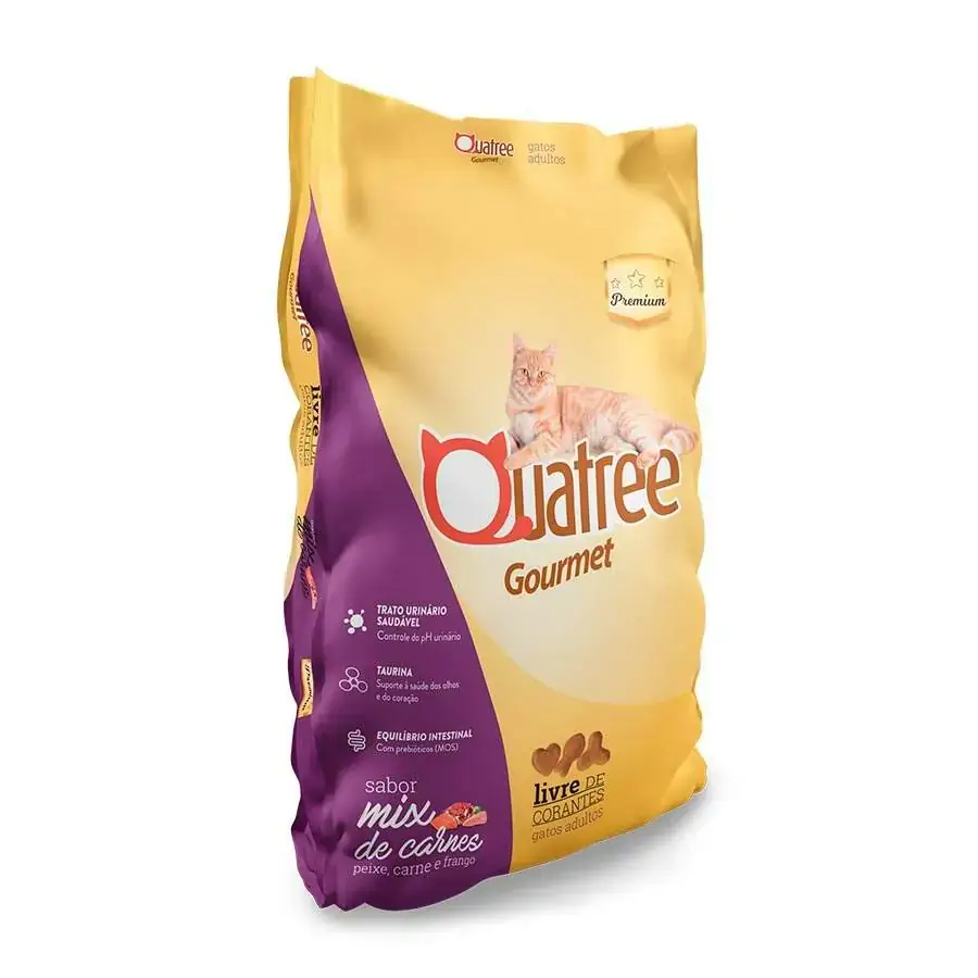 Racao Quatree Gour.gato Ad.1kg Mix Carne