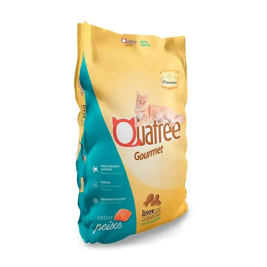 Quatree Gourmet Gatos Adultos Peixe 1kg