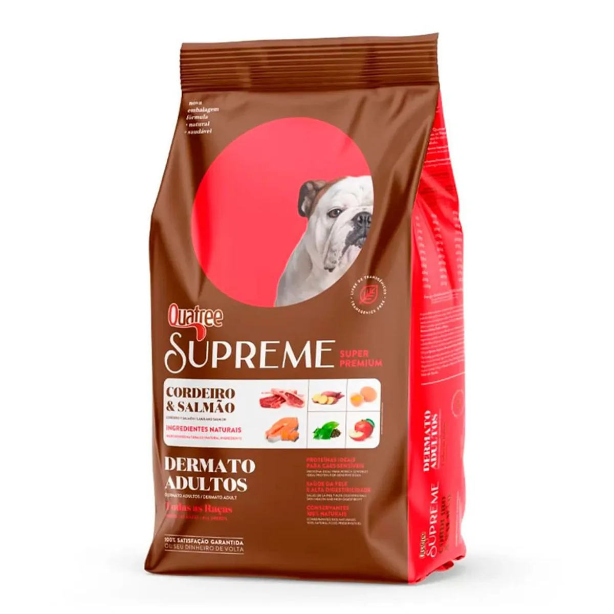 Racao Seca Quatree Supreme Dermato Cordeiro E Salmao Caes Adultos 15 Kg