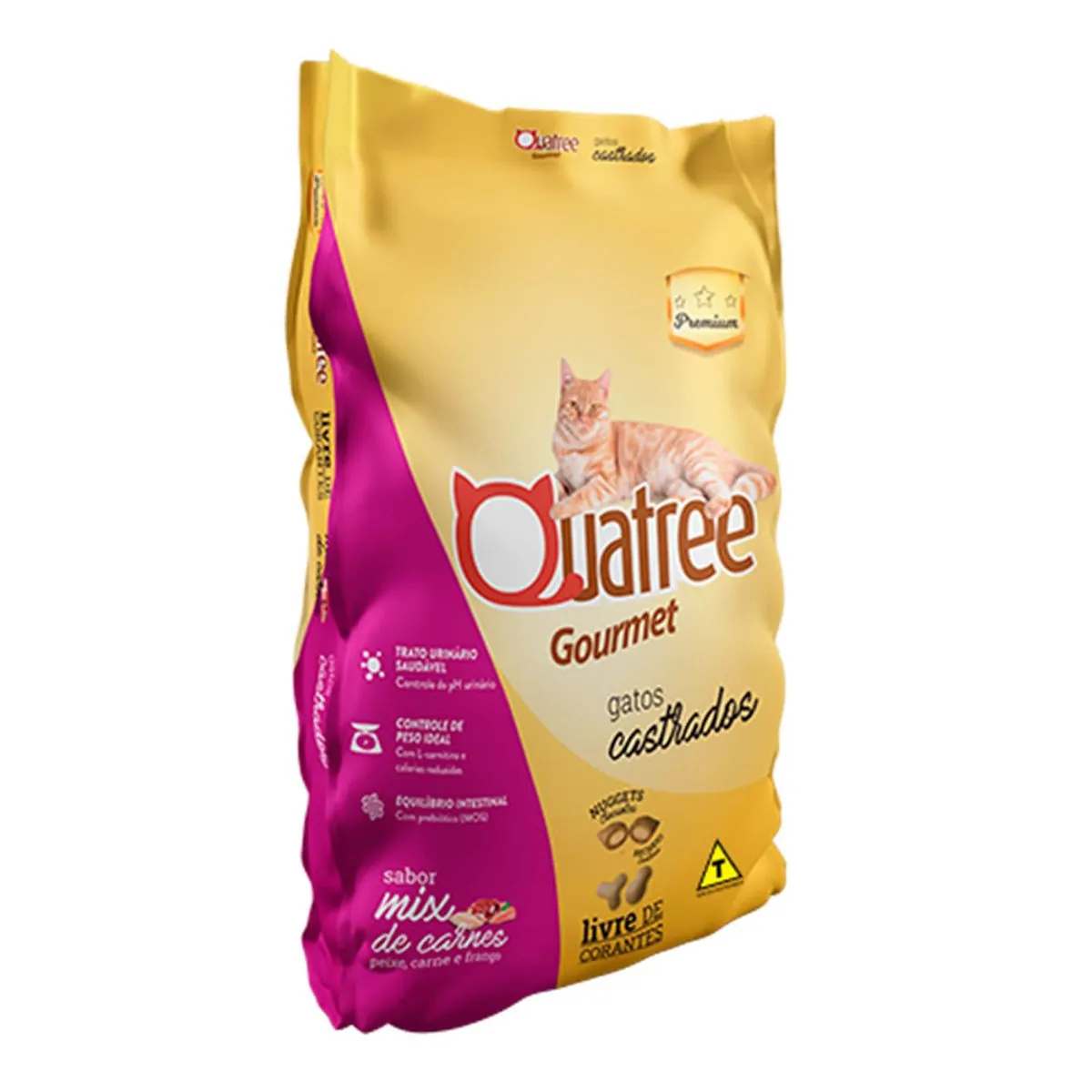 Quatree Gourmet Gatos Castrados Mix De Carnes 1kg