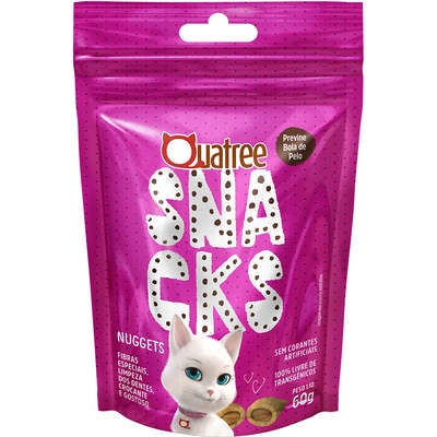 Quatree Snacks Nuggets Gatos Bola De Pelo 60g 10
