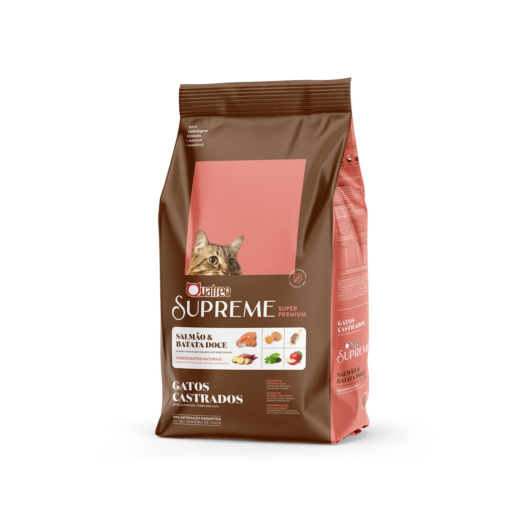Quatree Supreme Gatos Castrados Salmao 15kg