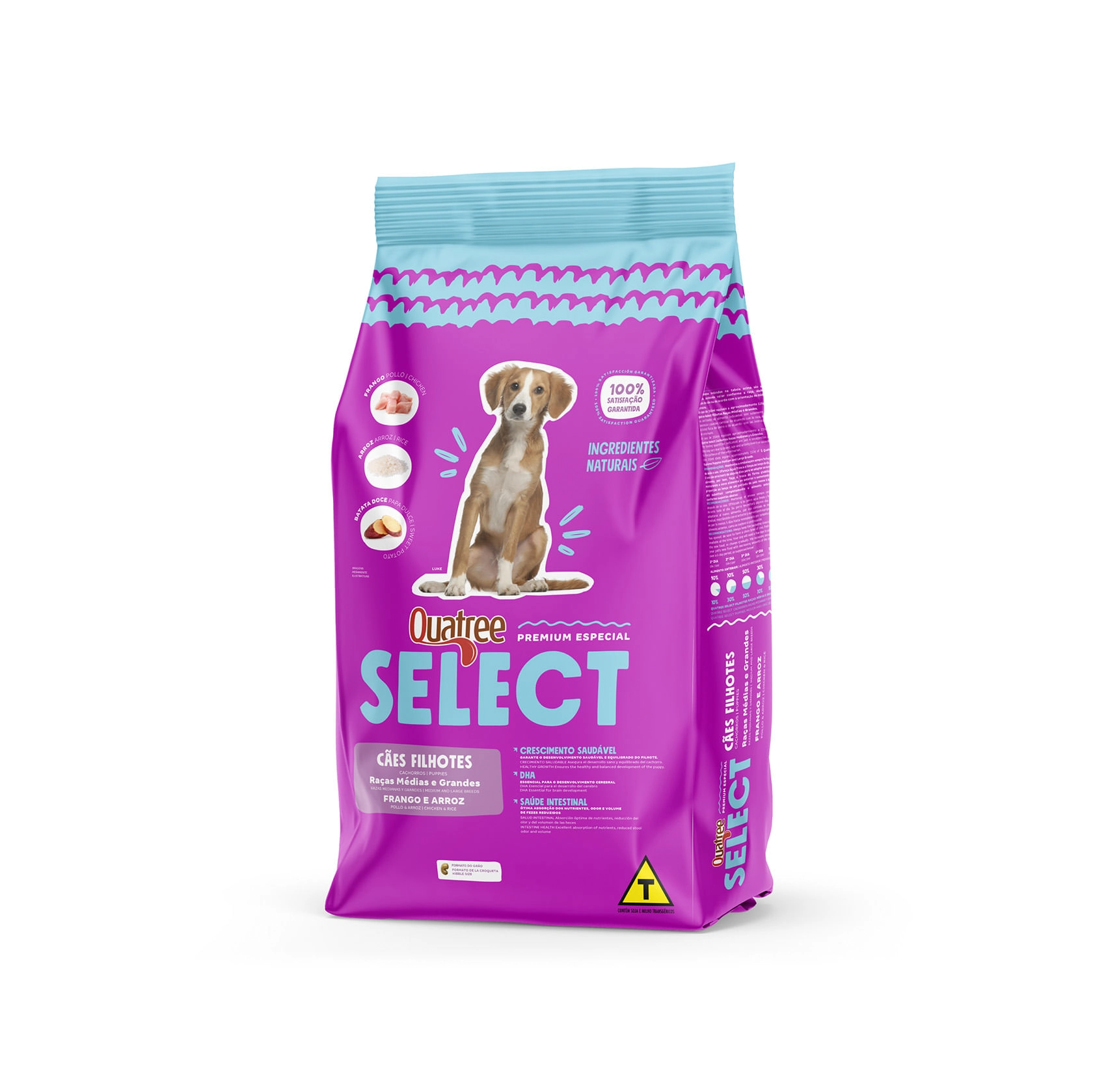 Ração Quatree Select Filhotes Raças Médias Grandes 20kg