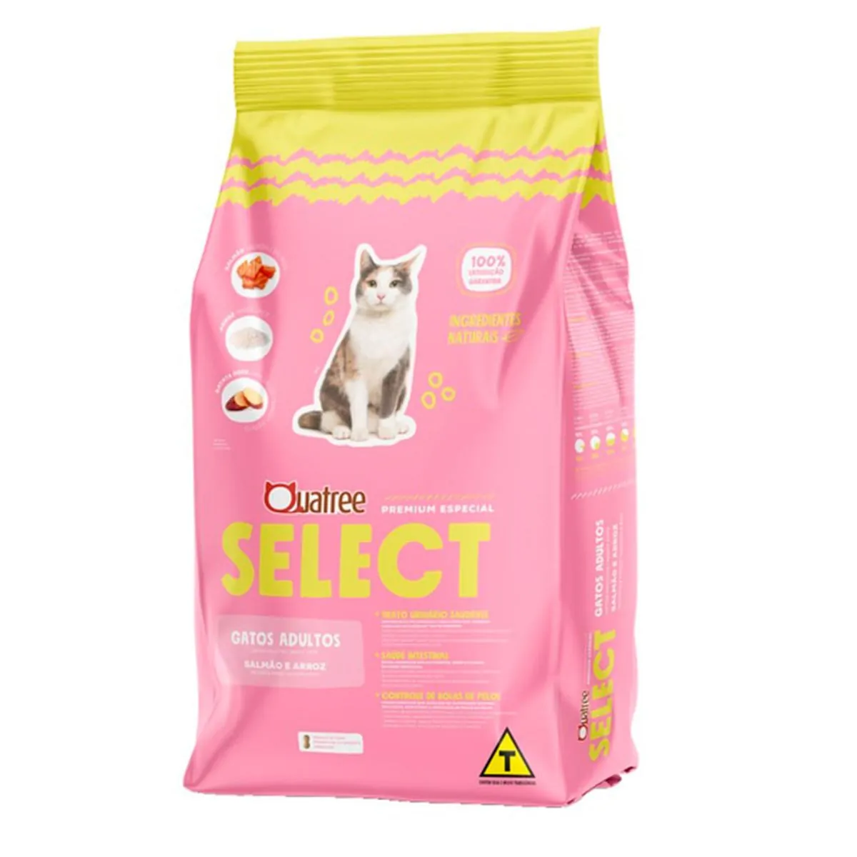 Ração Para Gato Select Salmão Gatos Adultos Quatree 3kg