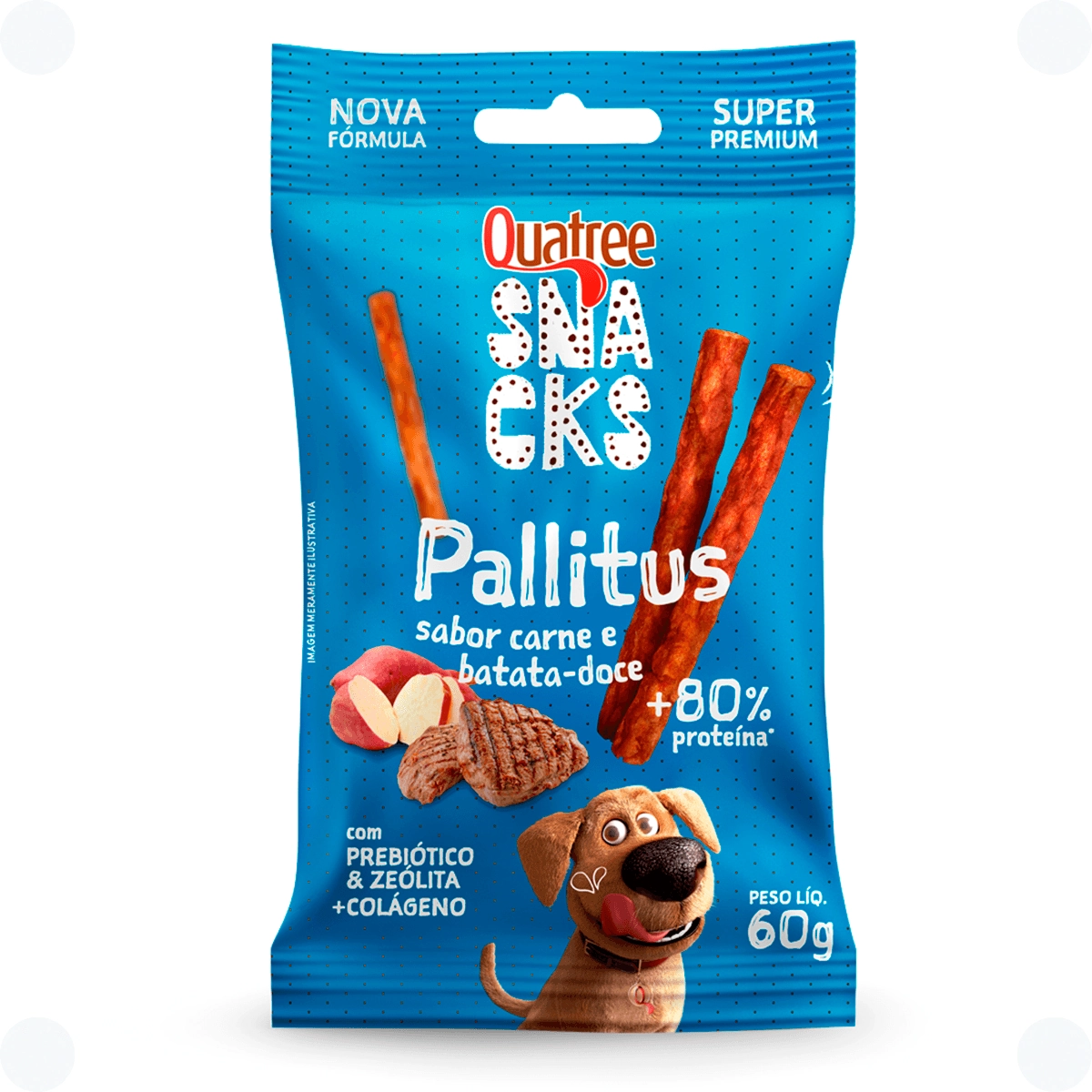 Quatree Snacks Pallitus Carne E Batata Doce 60gr