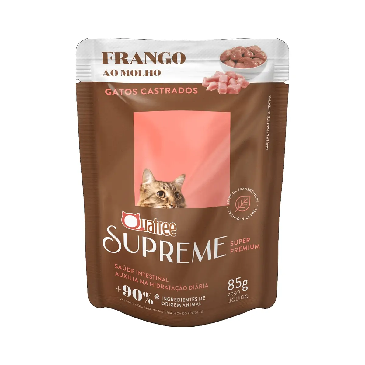 Ração Úmida Quatree para Gatos Supreme Adulto Sabor Frango 85g