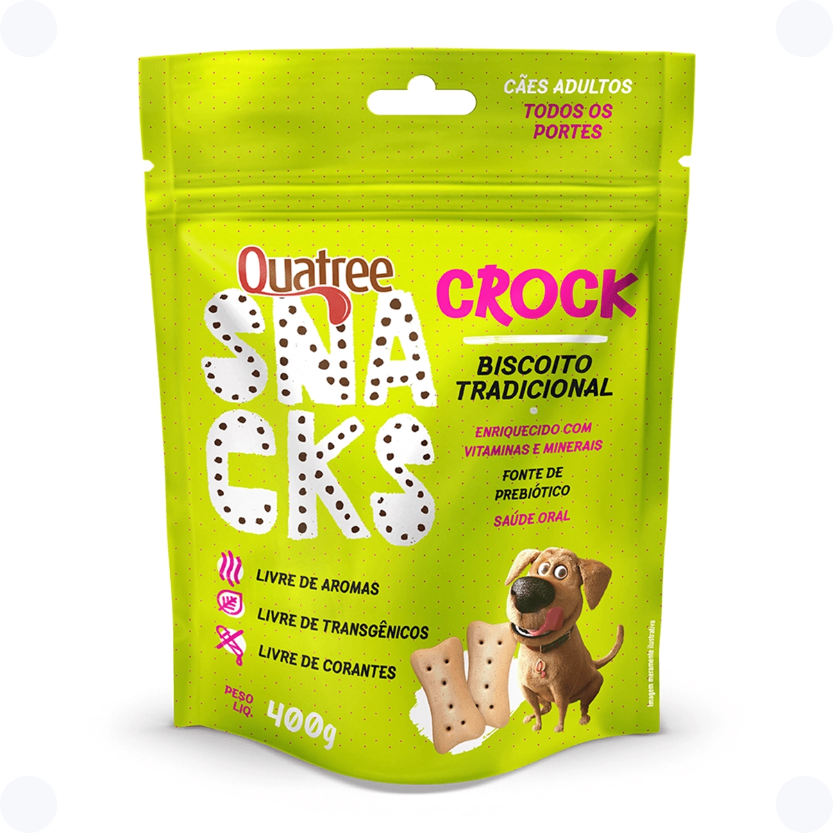Biscoito Snacks Crock Quatree 400g