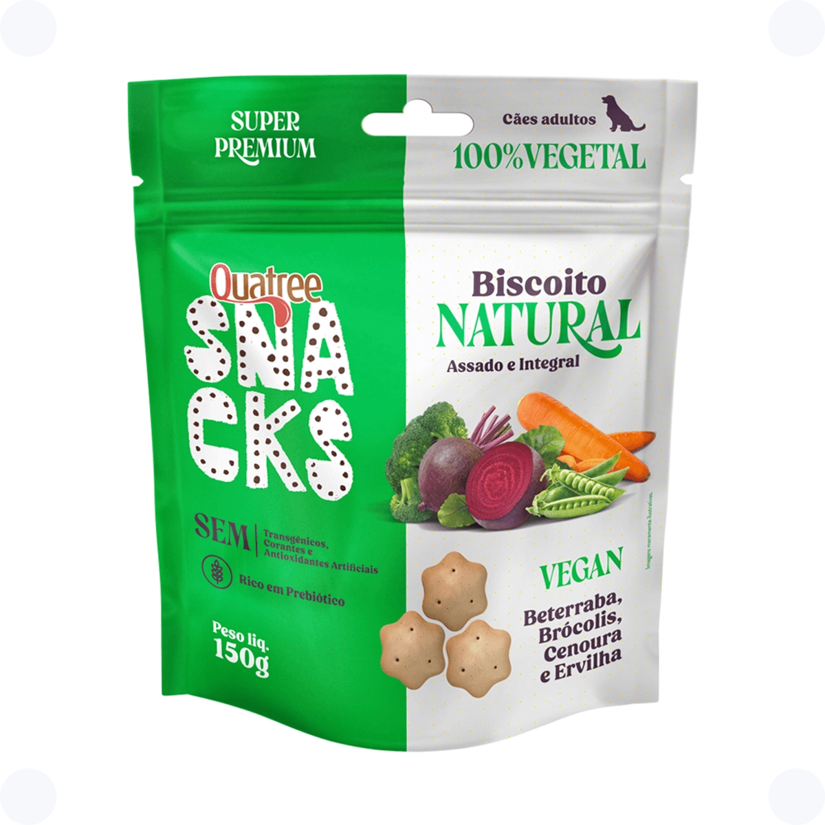 Quatree Snacks Biscoito Natural Vegan 150g