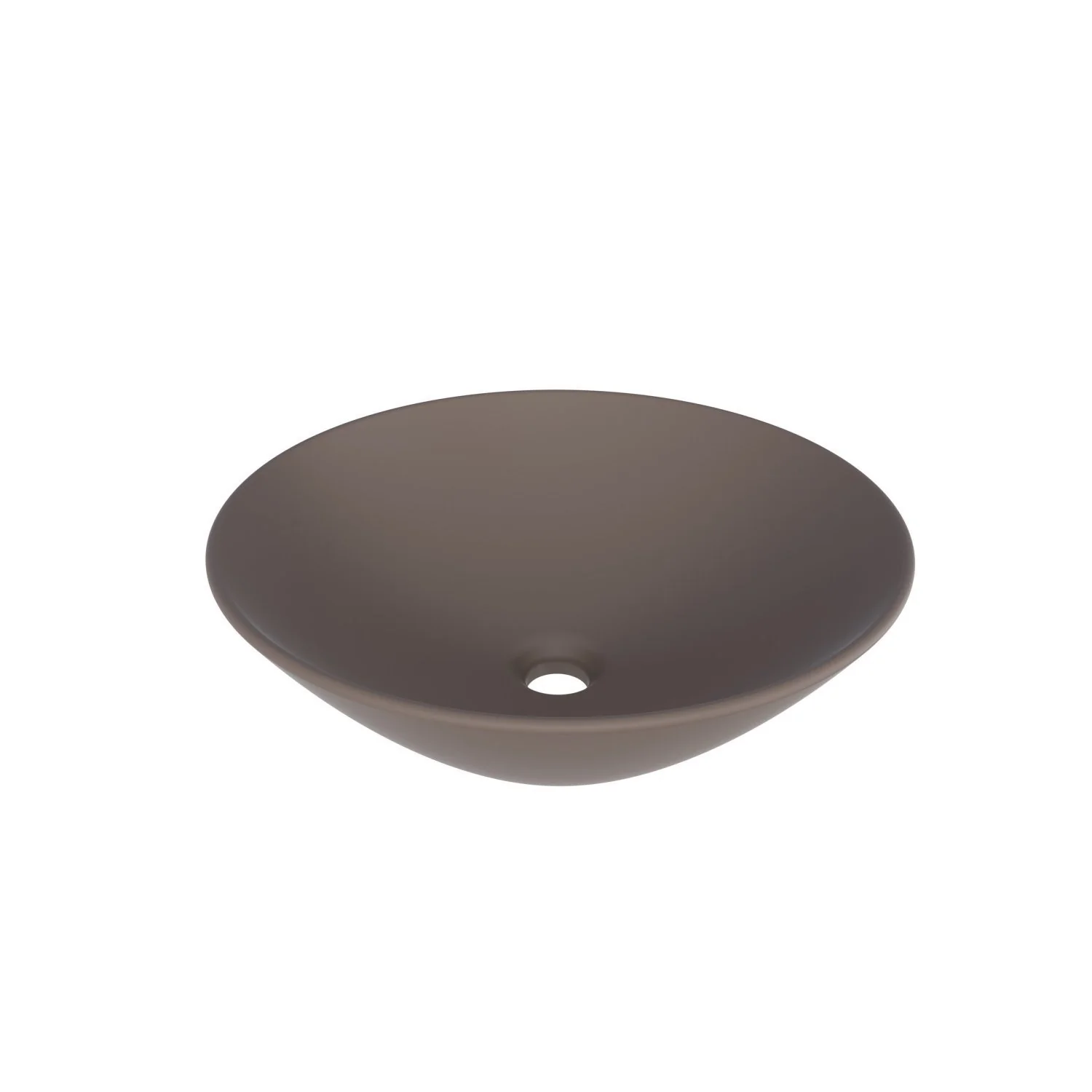 Cuba Para Banheiro Em Louça 35,5cm Cuia  Marrom