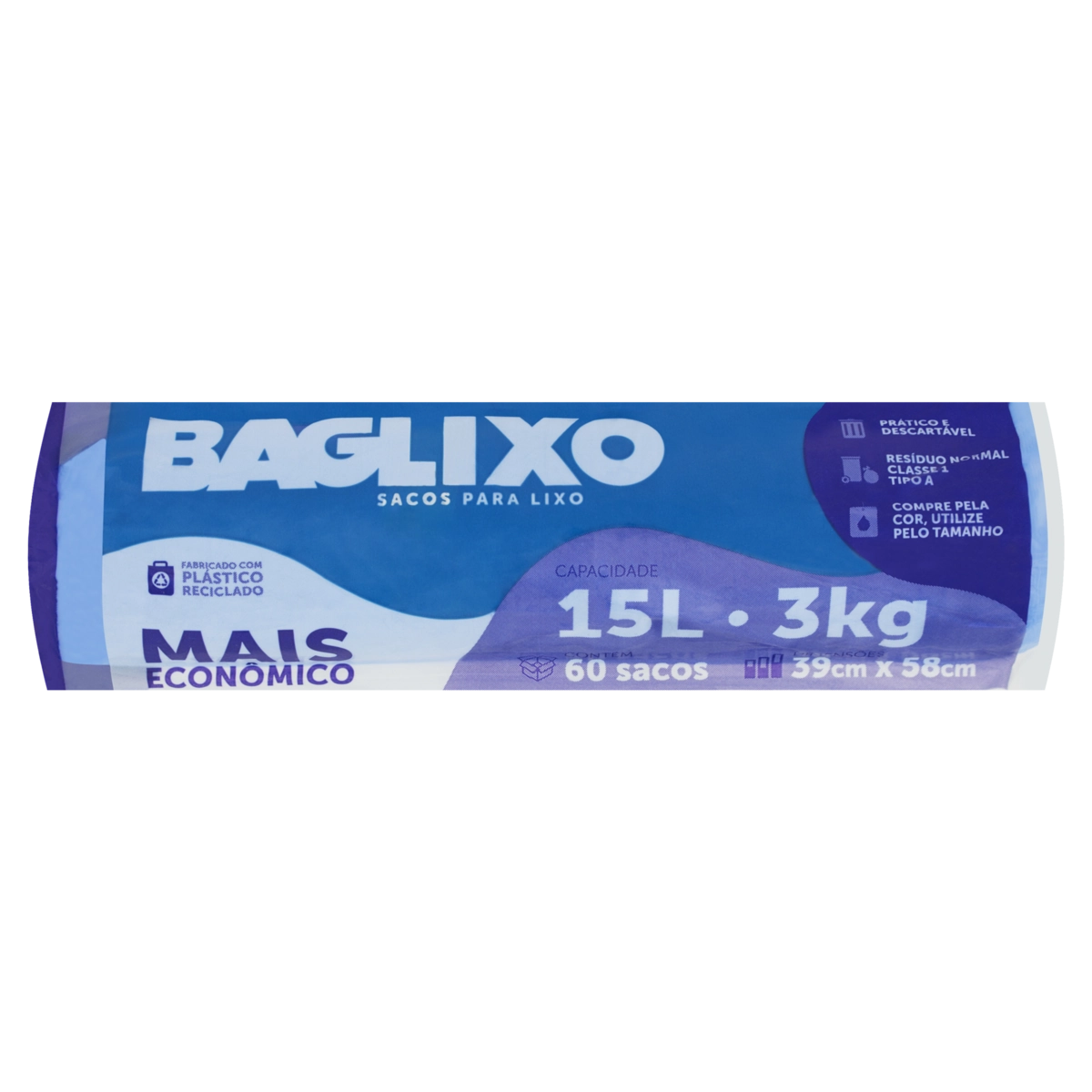 Saco Para Lixo 15l Baglixo 60 Unidades