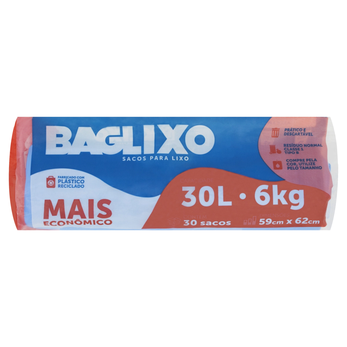 Saco Para Lixo 30l Baglixo 30 Unidades