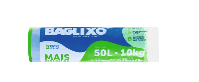 Saco Para Lixo 50l Baglixo 30 Unidades