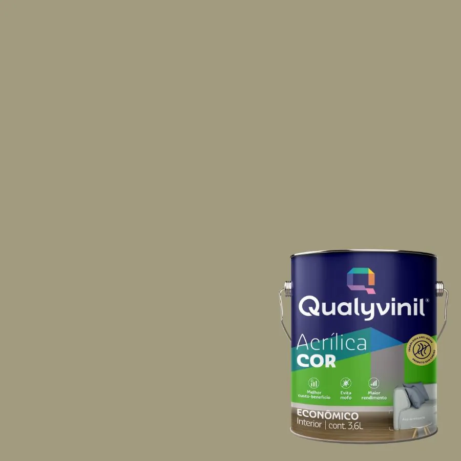 Tinta Acrílica Econômica Cor Qualyvinil 3 6.l - Concreto