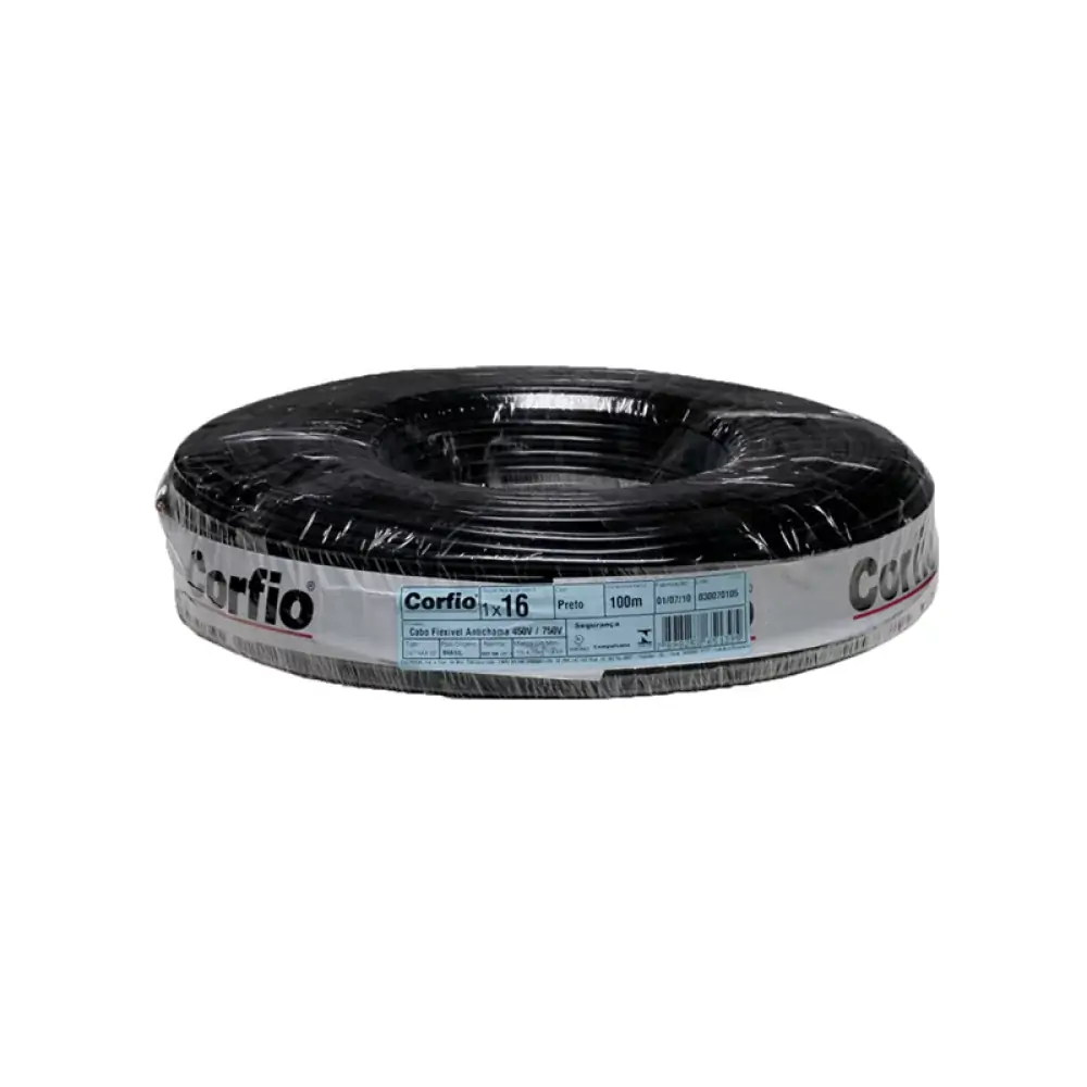 Cabo Flex 750v 16,00mm Pt 70g Cl5 Nm247 3 Corfio