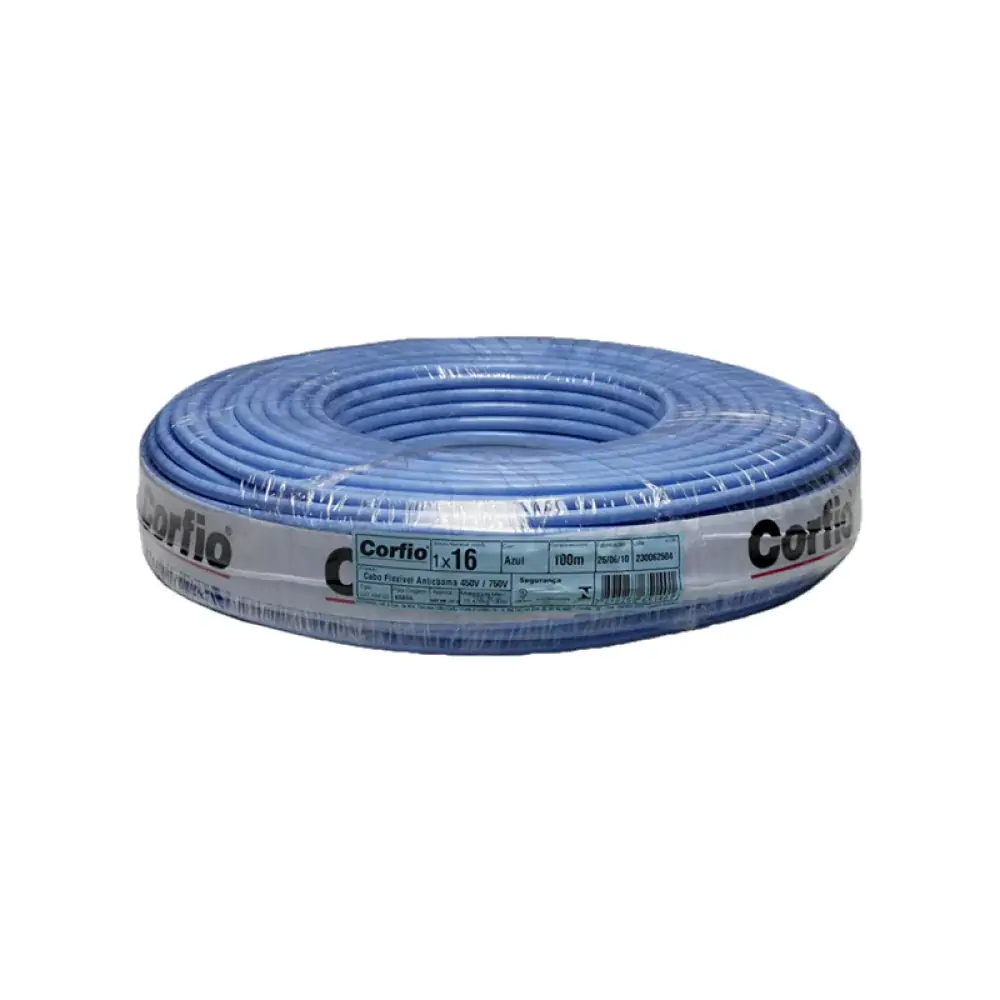Cabo Flex 750v 16,00mm Az 70g Cl5 Nm247 3 Corfio