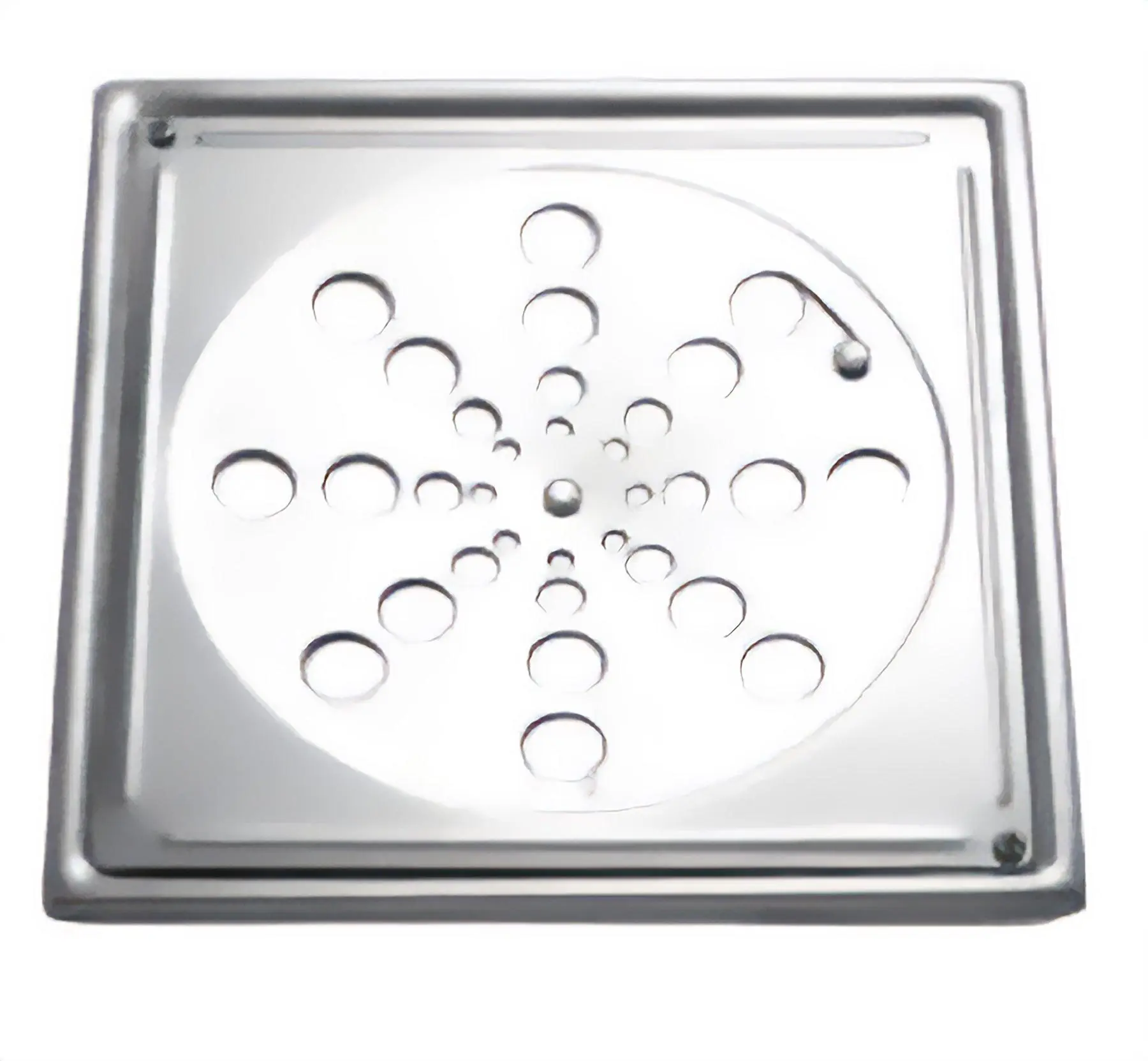 Grelha Cristal Com Caixilho 10x10cm Cromado - Baepina