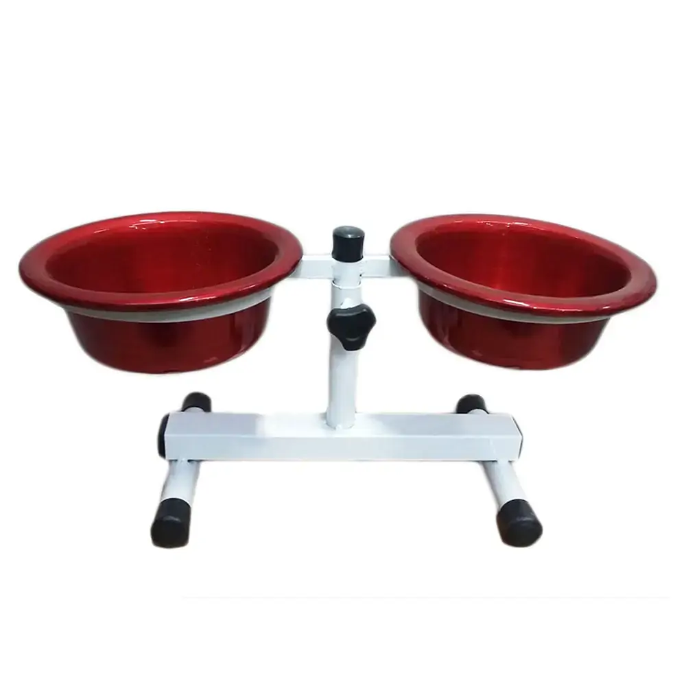 Comedouro Regulavel Mini Vermelho Royale