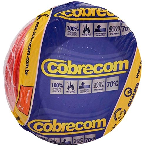 Cabo de Energia 750v 1,5mm² Flexicom Antichama com 100 Metros Vermelho